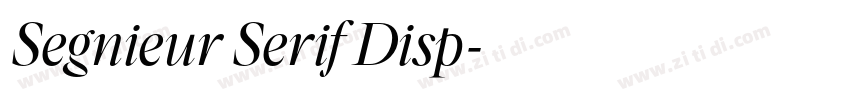 Segnieur Serif Disp字体转换